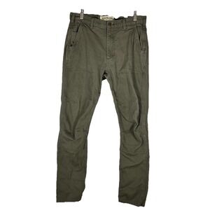 Tom Beckbe Men's Field Pants Olive Green Size 32 Made in USA